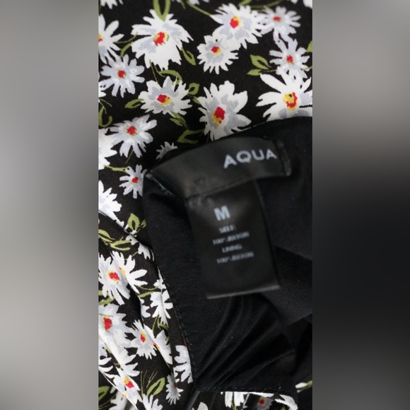 Aqua Floral Dress-Size Medium - Picture 4 of 4